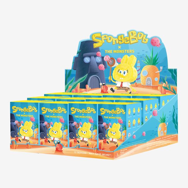 Figurines Labubu × SpongeBob Blind Box 12pcs